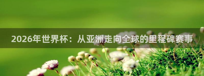 2026世界杯官网入口：2026年世界杯：从亚洲走向全球的里程碑赛事